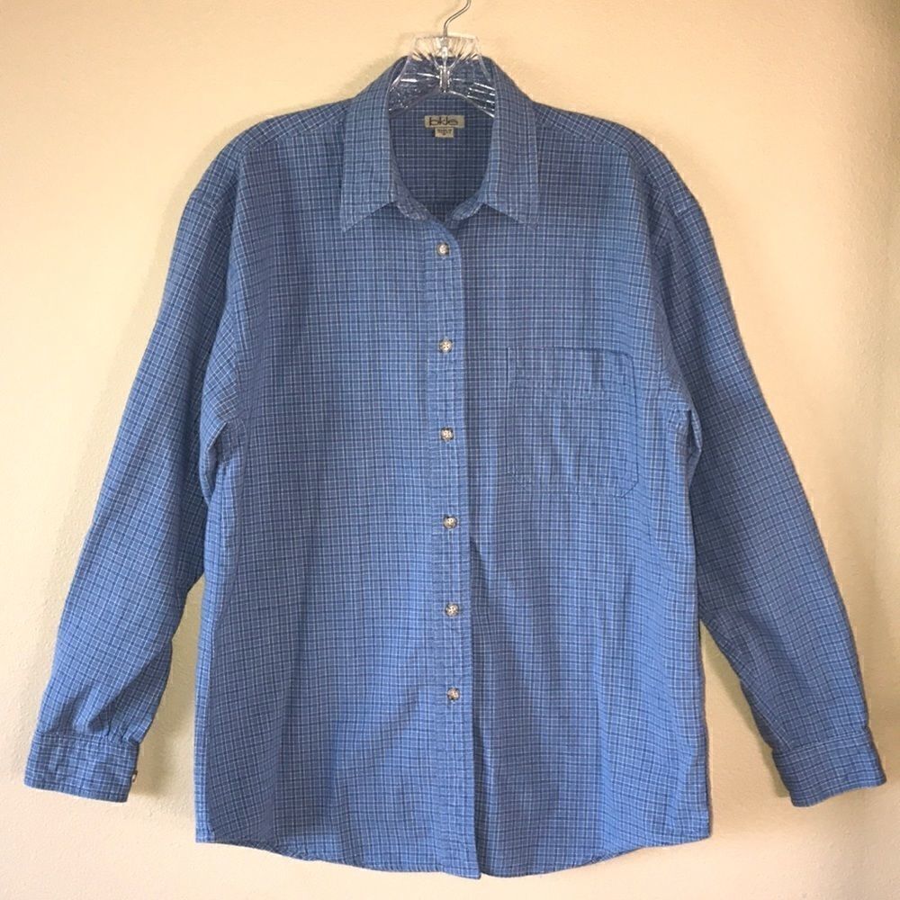 Buckle Mens Lightweight Blue Flannel Shirt